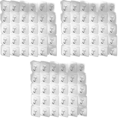 HASTHIP® 30 Pack Wall Hooks Strong Acrylic Backing Glue Self-Adhesive for Bathroom Kitchen Waterproof Ultra Adhesive Clear 3PCS HASTHIP® 30 Pack Wall Hooks Strong Acrylic Backing Glue Self-Adhesive for Bathroom Kitchen Waterproof Ultra Adhesive Clear 3PCS